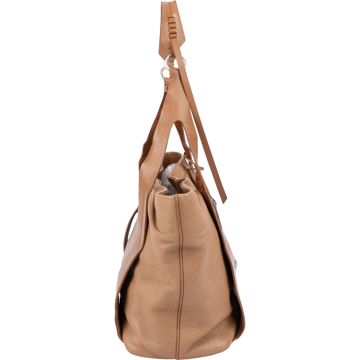 Miu Miu Vitello Madras Brown Leather Tote Shoulder Bag