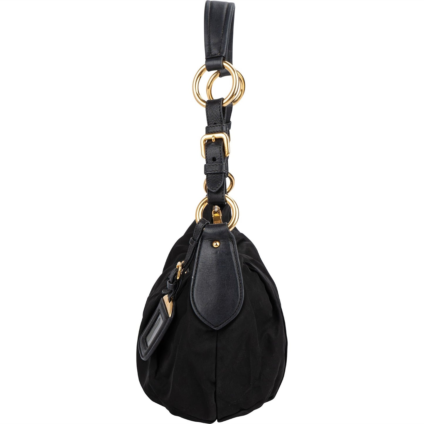 Prada Tessuto Gaufre Ring Triangle Hobo Shoulder Bag