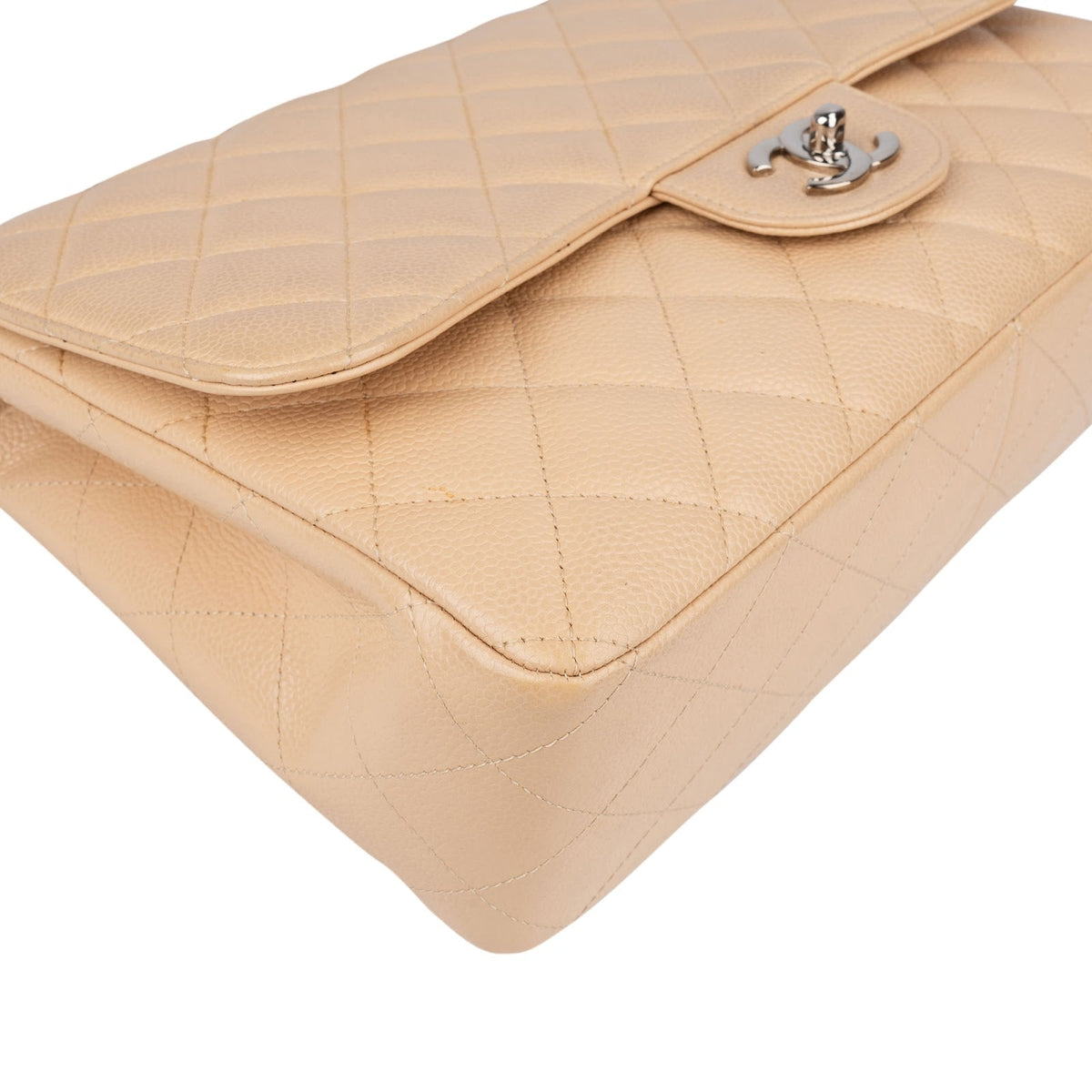 Chanel Jumbo Single Flap aus gestepptem Caviar-Leder – Ansicht 7