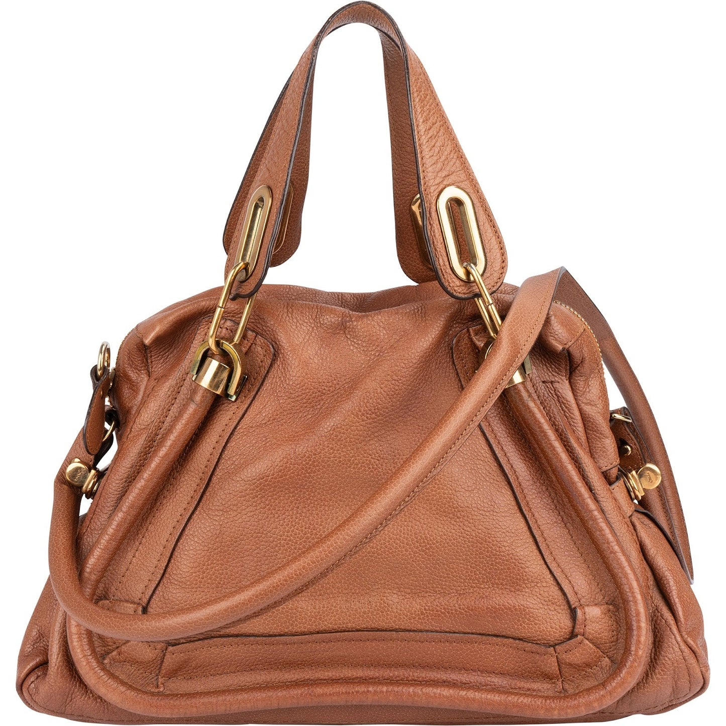 Chloé Pebbled Leather Paraty Shoulder Handbag