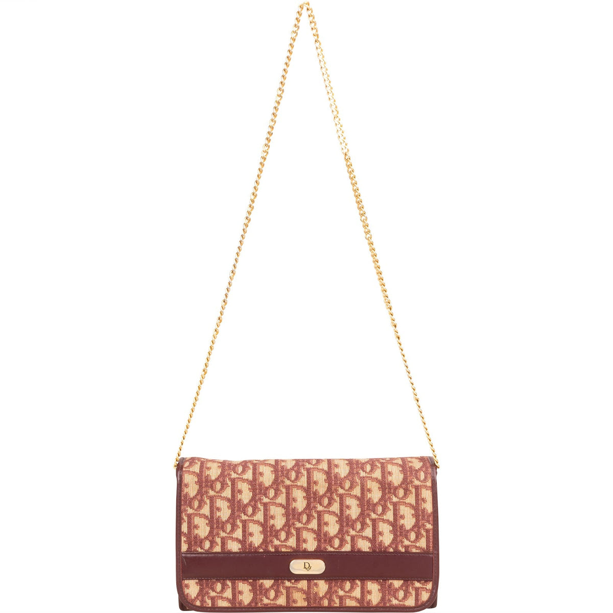 Christian Dior Totter Monogram Canvas Flap Shoulder Bag