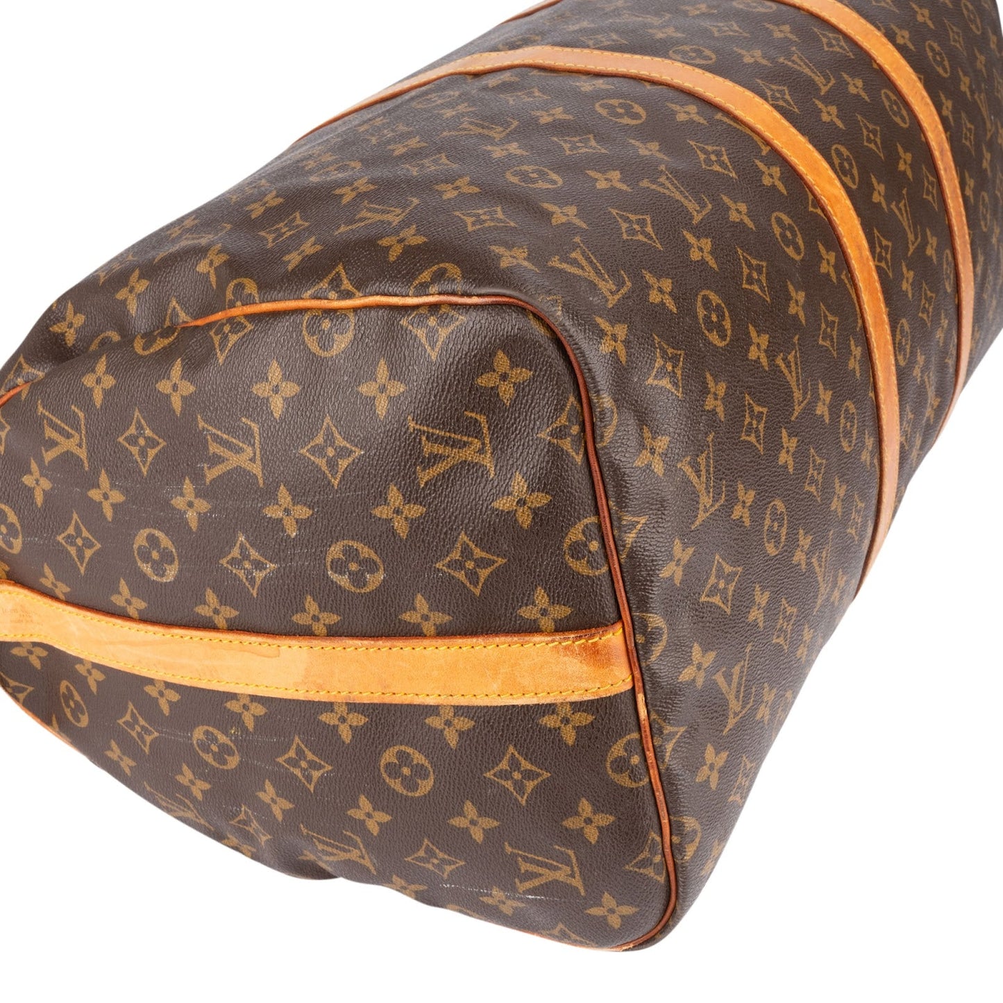 Louis Vuitton Monogram Canvas Keepall 55 Bandoulière Travel Bag
