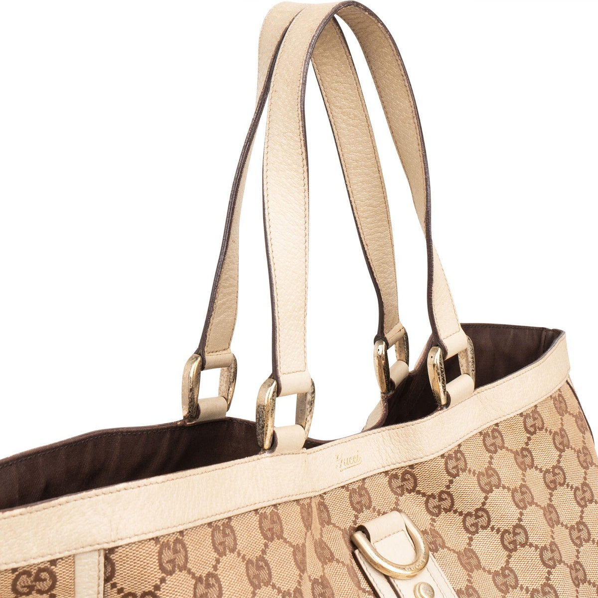 Gucci Monogram GG Canvas Abbey D-Ring Large Tote Shoulder Bag