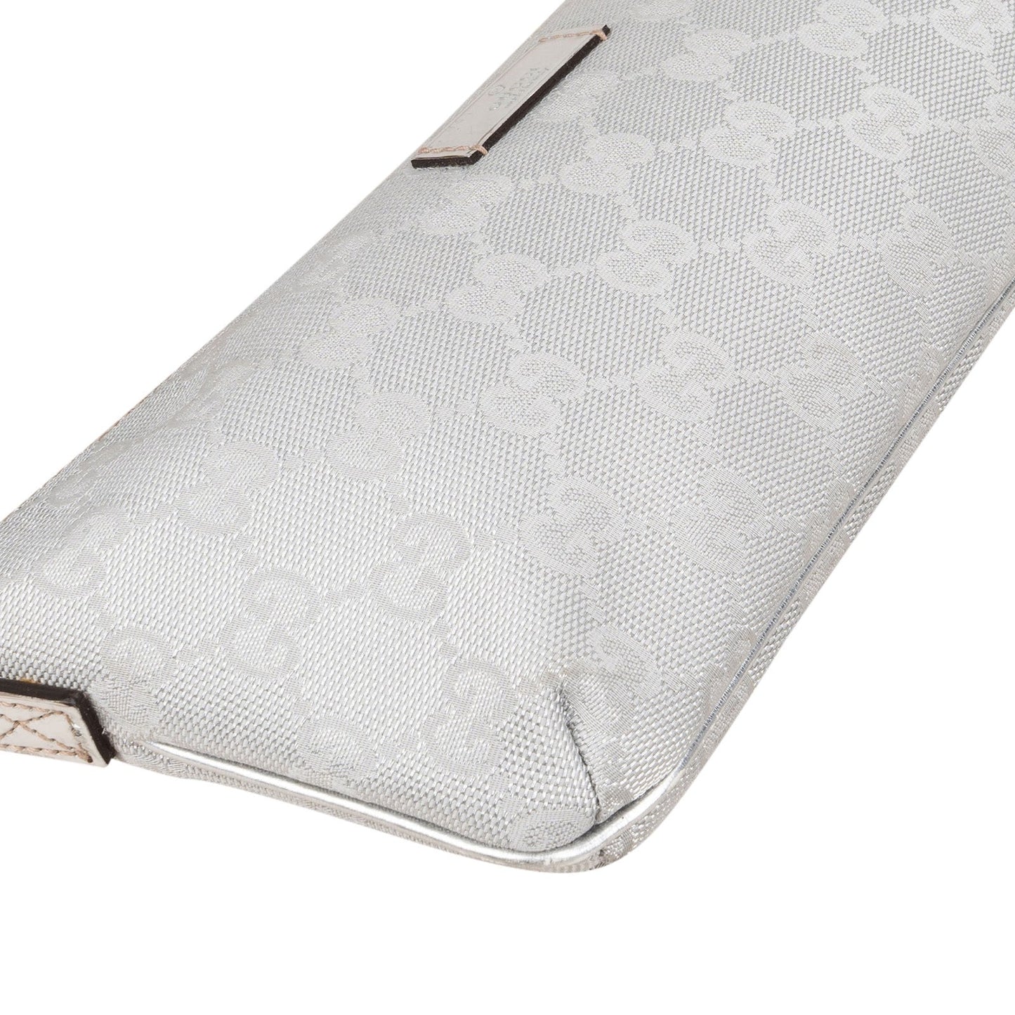 Gucci Silver Monogram GG Pochette Handbag