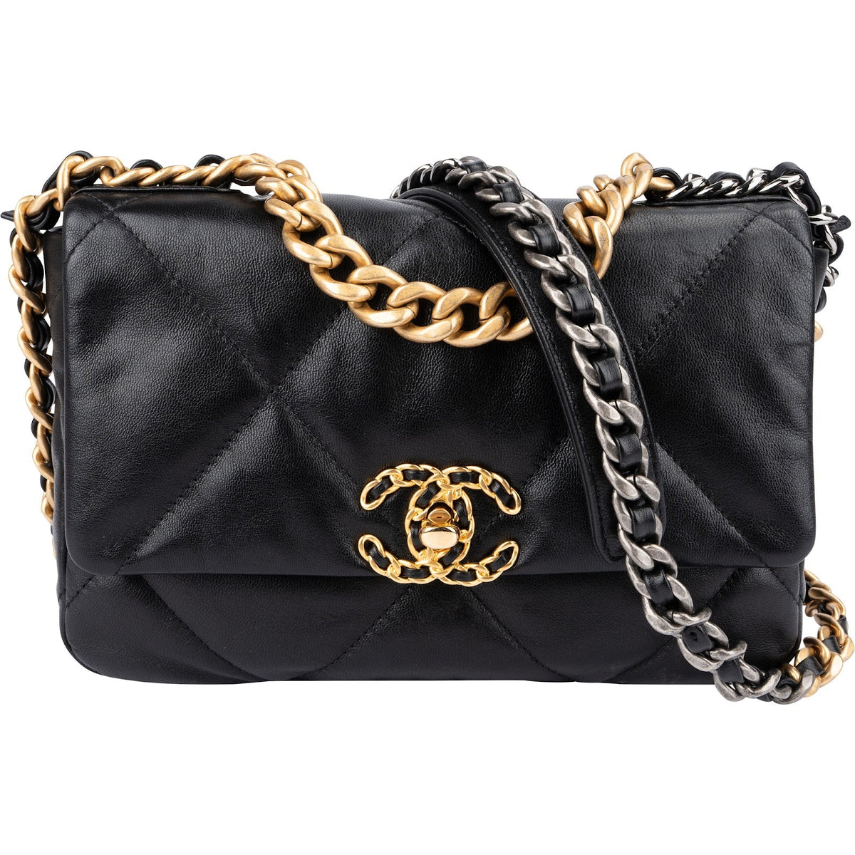 Chanel 19 Quilted Lambskin Single Flap Crossbody Bag