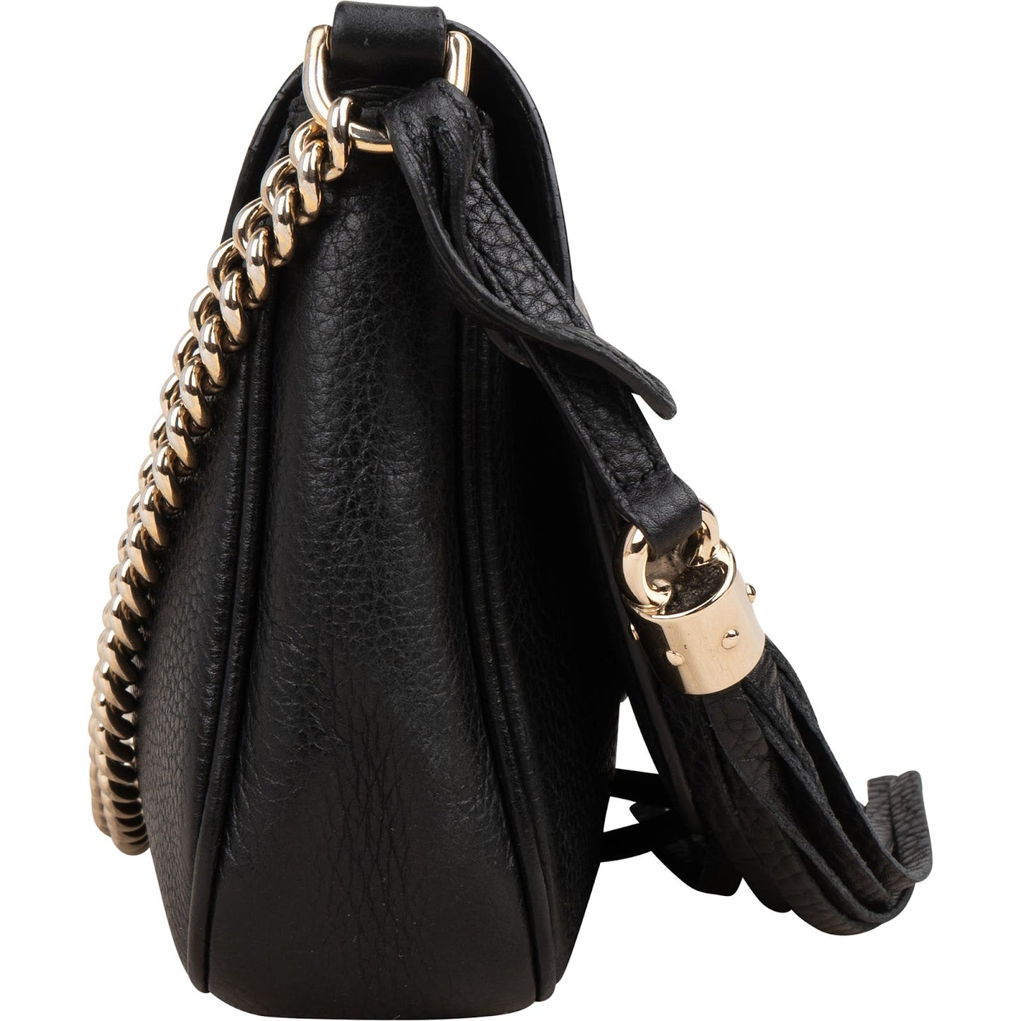Gucci Pebbled Leather Soho Chain Tassel Crossbody Bag