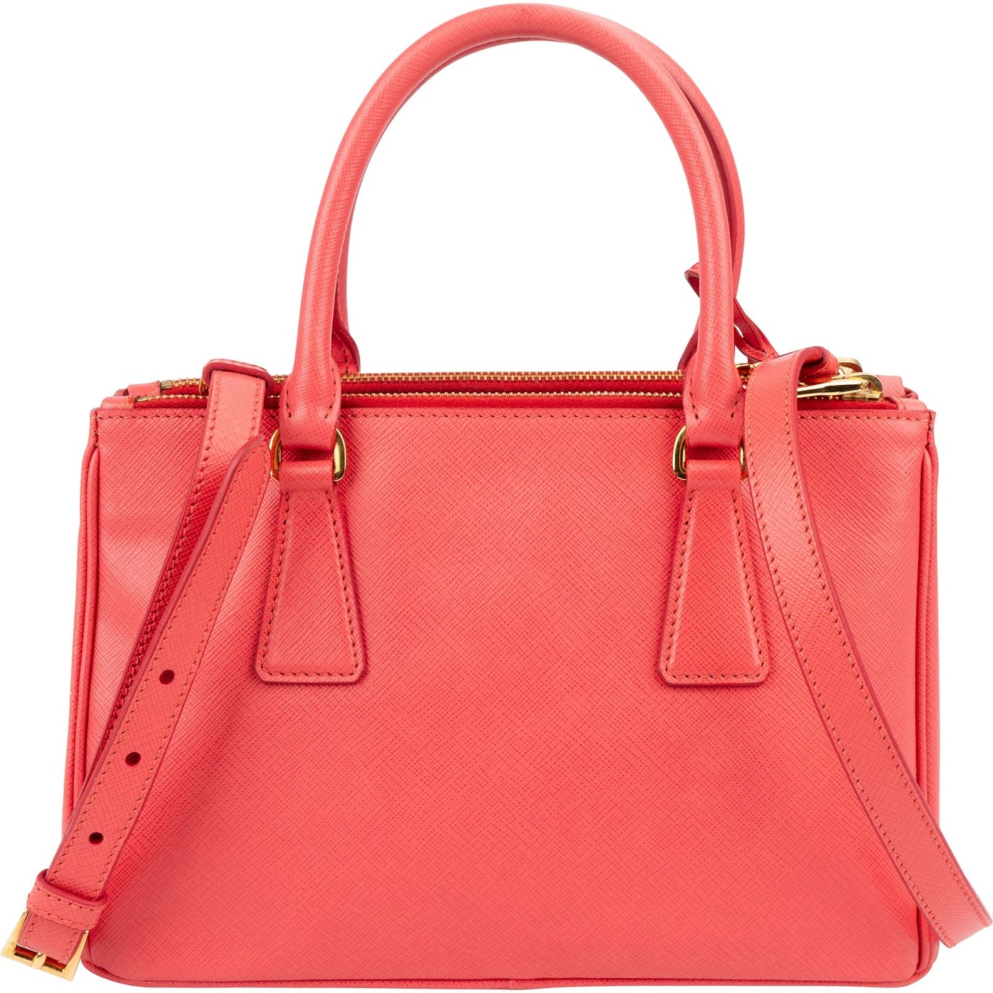 Prada Pink Saffiano Leather Small Galleria Handbag