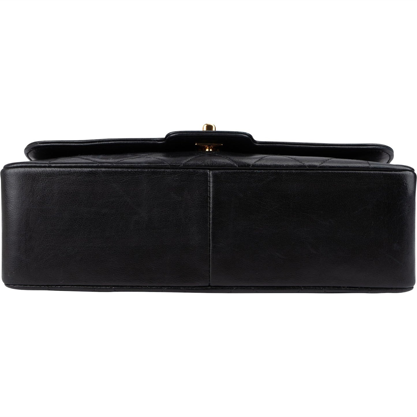 Chanel Quilted Lambskin 24K Gold Single Flap Crossbody Bag