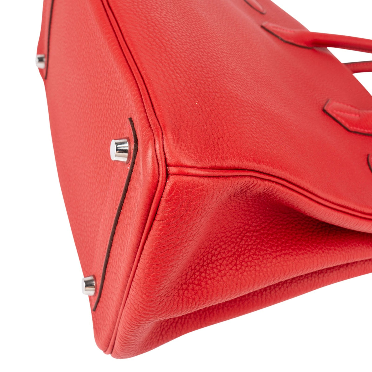 Hermès Rouge Garance Togo Leather Palladium Birkin 30 Handbag
