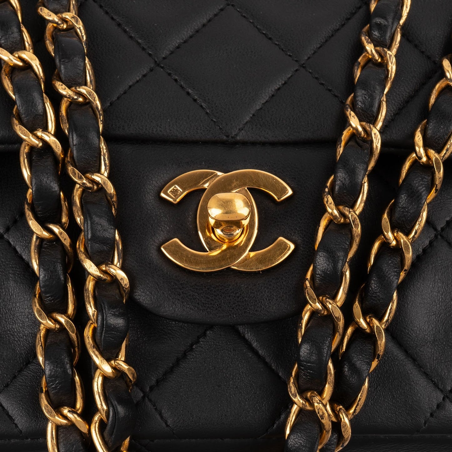 Chanel Quilted Lambskin 24K Gold Medium Double Flap Shoulder Bag
