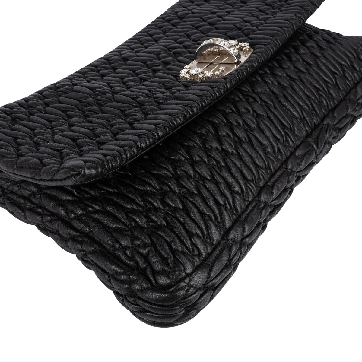 Miu Miu Matelassé Crystal aus Nappaleder – Ansicht 7