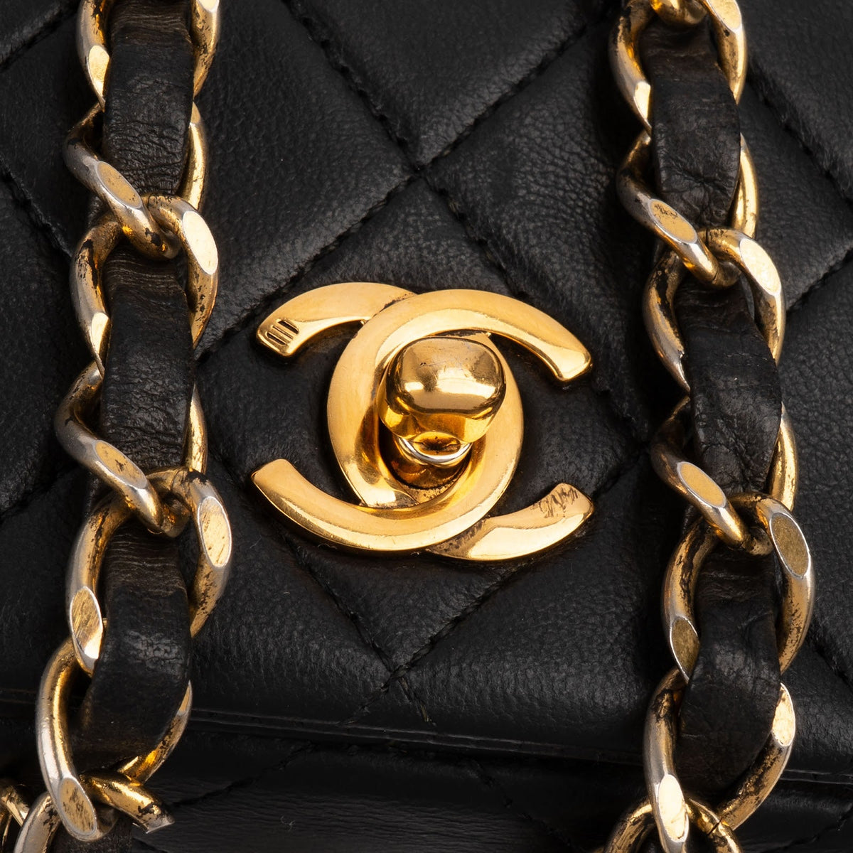 Chanel Quilted Lambskin Small 24K Gold Single Flap Crossbody Bag