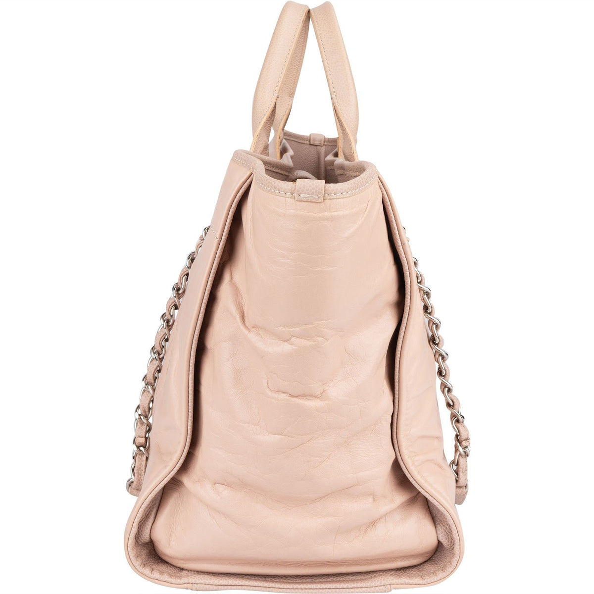 Chanel Rose Leather Shopper Deauville Shoulder Bag