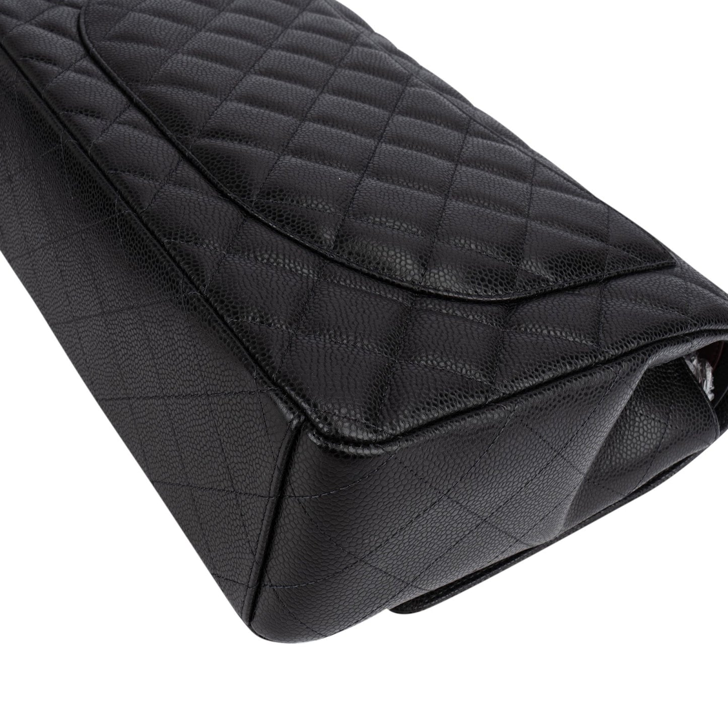 Chanel Quilted Caviar Leather Maxi Double Flap Crossbody Bag