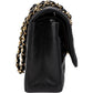 Chanel Quilted Caviar Leather Gold Medium Double Flap Crossbody Bag
