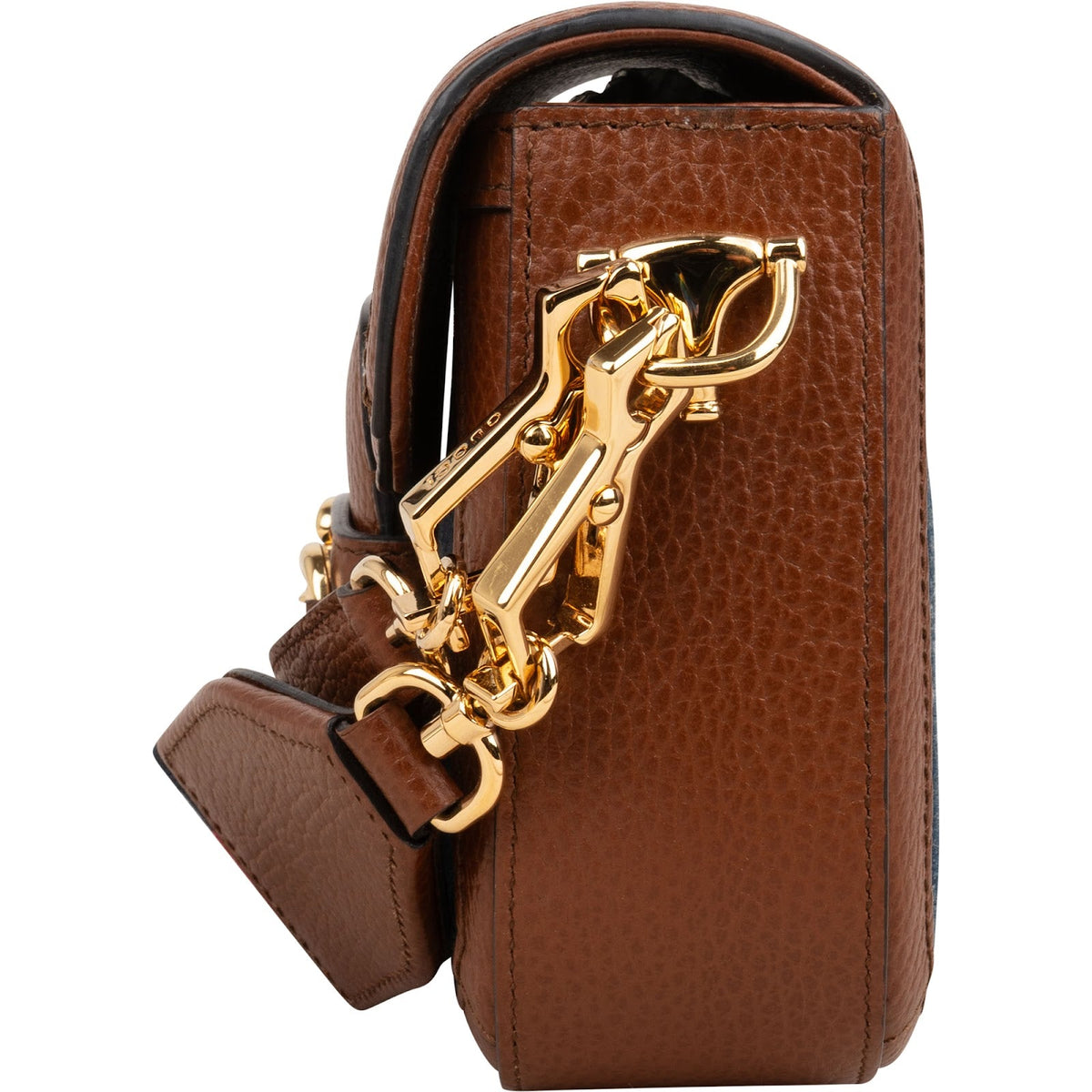 Gucci Monogram GG Denim Horsebit 1955 Shoulder Crossbody Bag