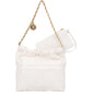 Chanel 22 White Quilted Lambskin Maxi Drawstring Shoulder Bag