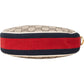Gucci Monogram GG Supreme Canvas Web Stripe Ophidia Half-Moon Mini Shoulder Bag