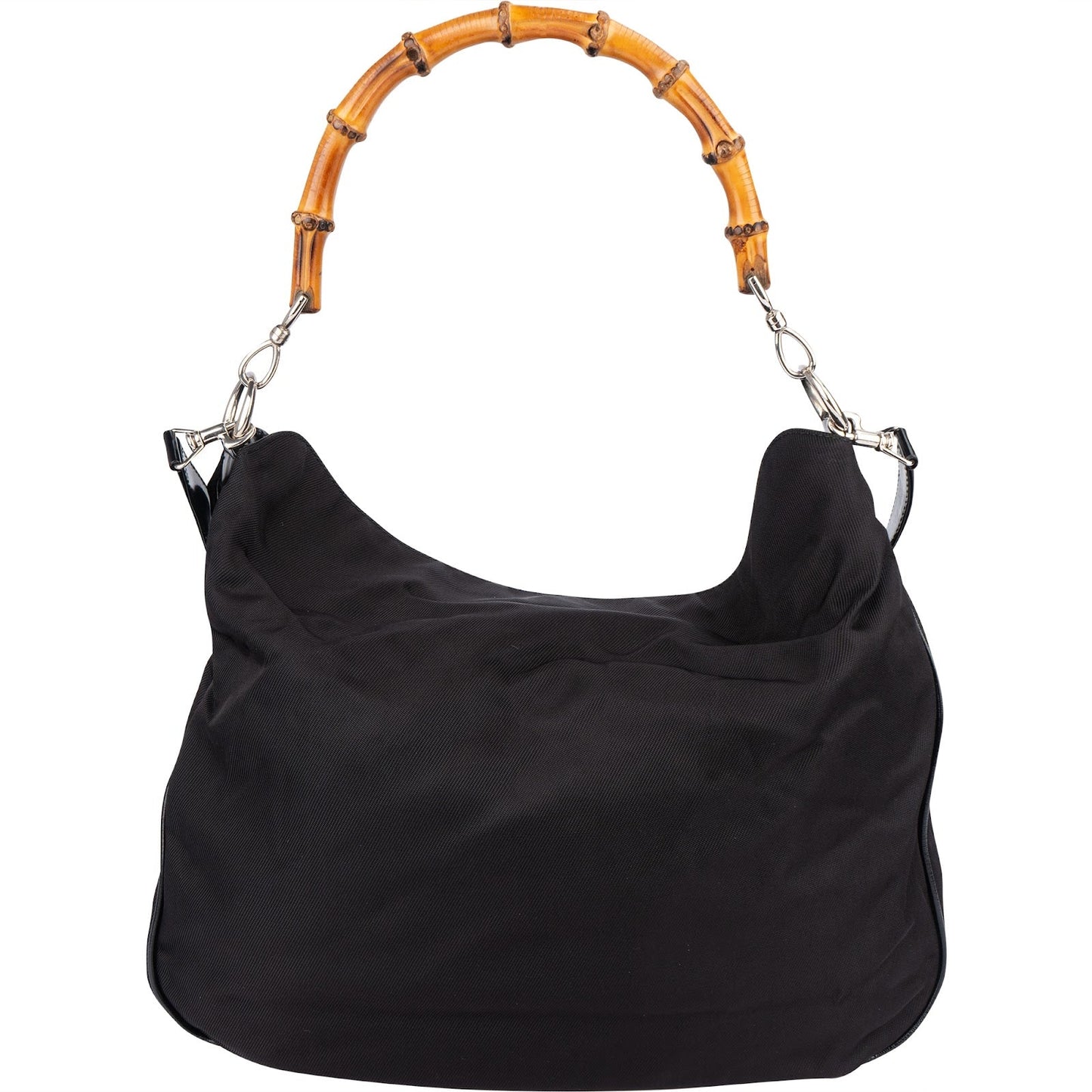 Gucci Nylon Bamboo Hobo Shoulder Bag