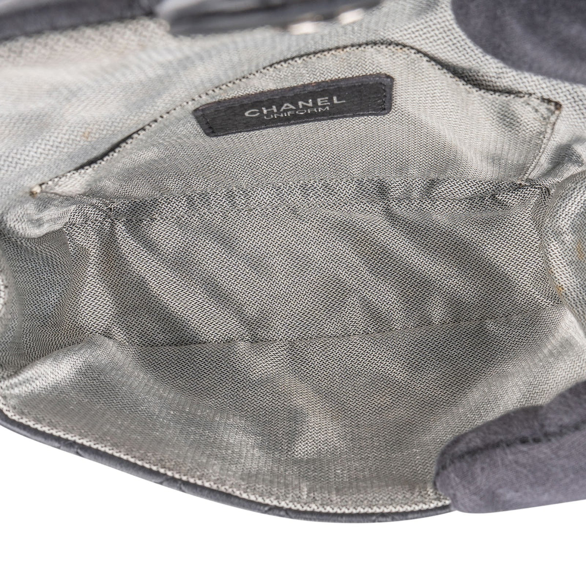 Chanel Noir Quilted Lambskin Palladium Uniform Belt Bag