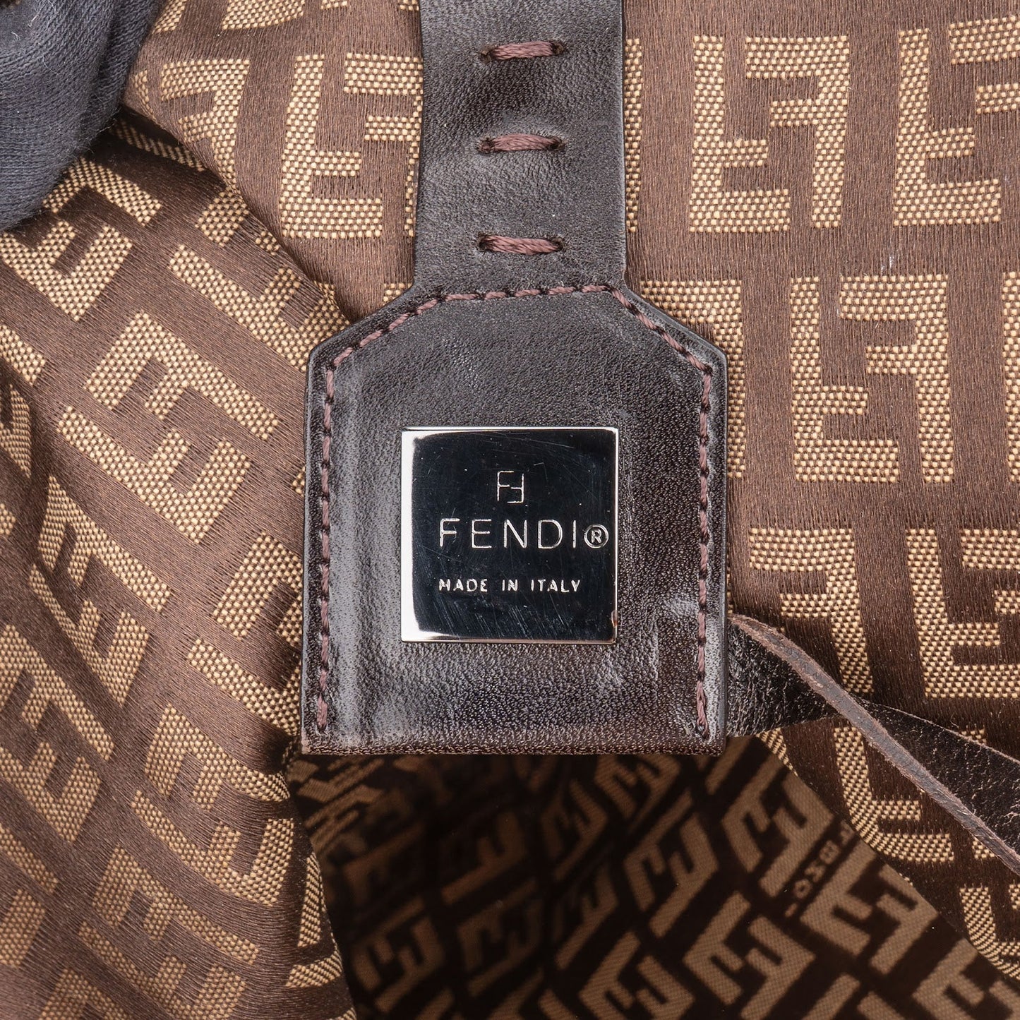 Fendi Monogram FF Nylon Tote Shopper Handbag