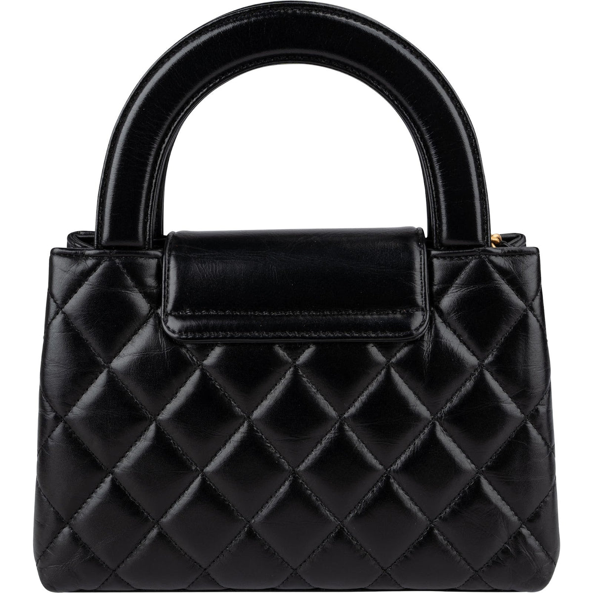 Chanel  Quilted Lambskin Kelly Top Handle Small Crossbody Handbag