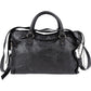 Balenciaga Black Arena Leather City Handbag