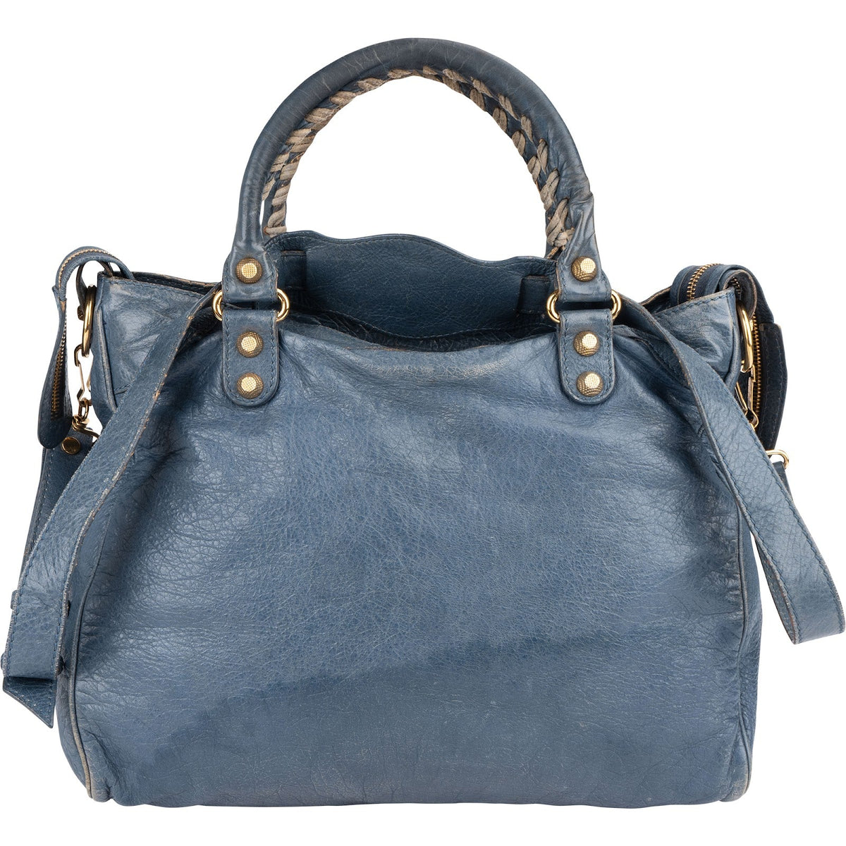 Balenciaga Blue Leather City Handbag