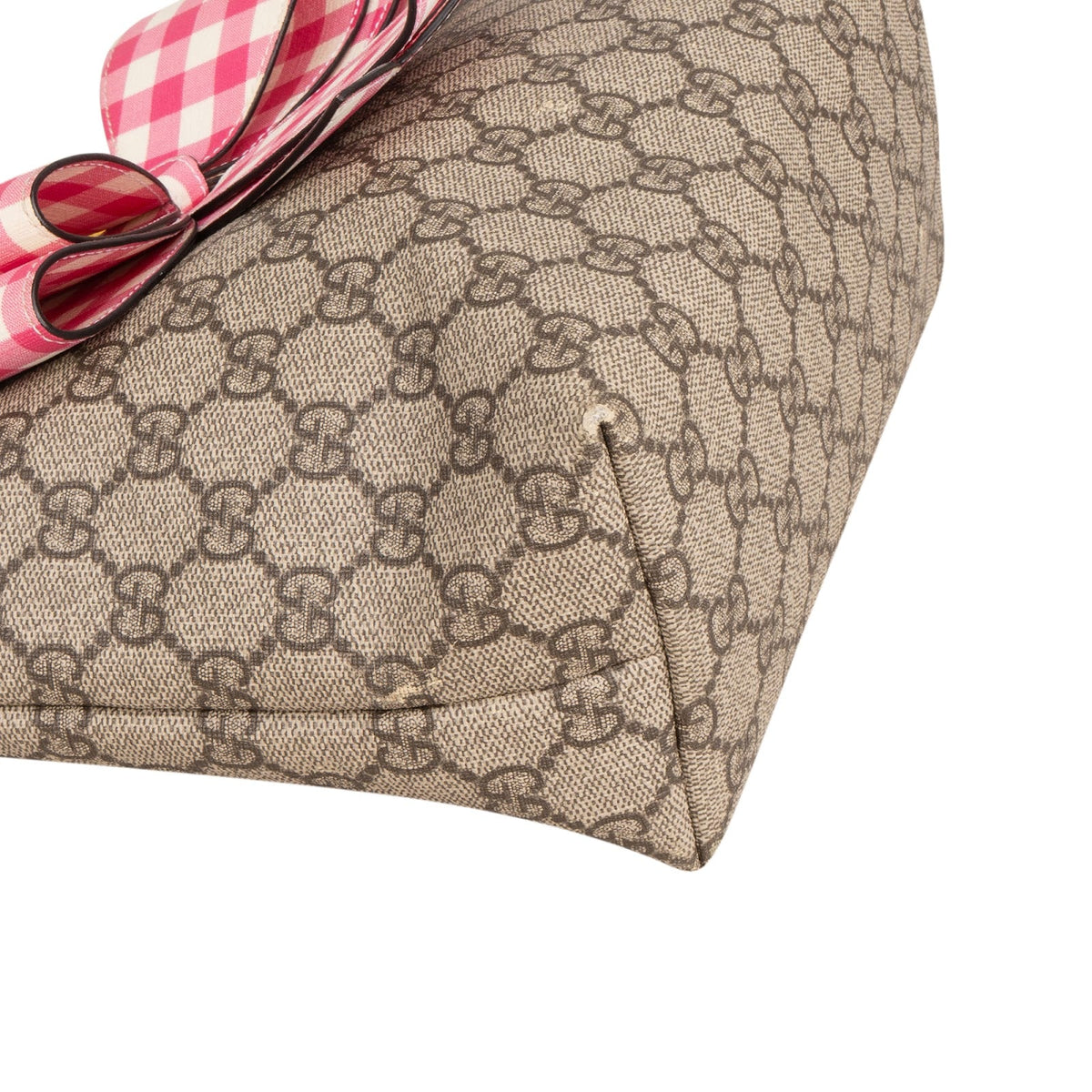 Gucci Monogram GG Supreme Children's Tote Bow Handbag