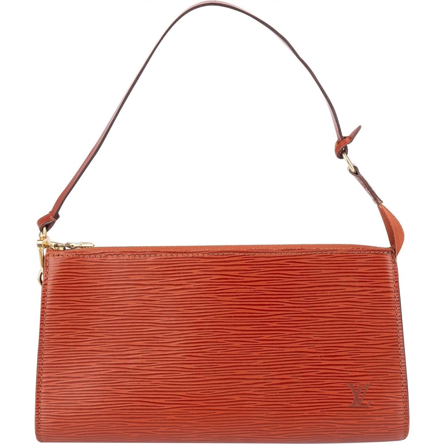 Louis Vuitton Cognac Epi Leather Pochette Accessoires Handbag