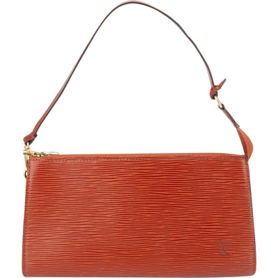 Louis Vuitton Cognac Epi Leather Pochette Accessoires Handbag