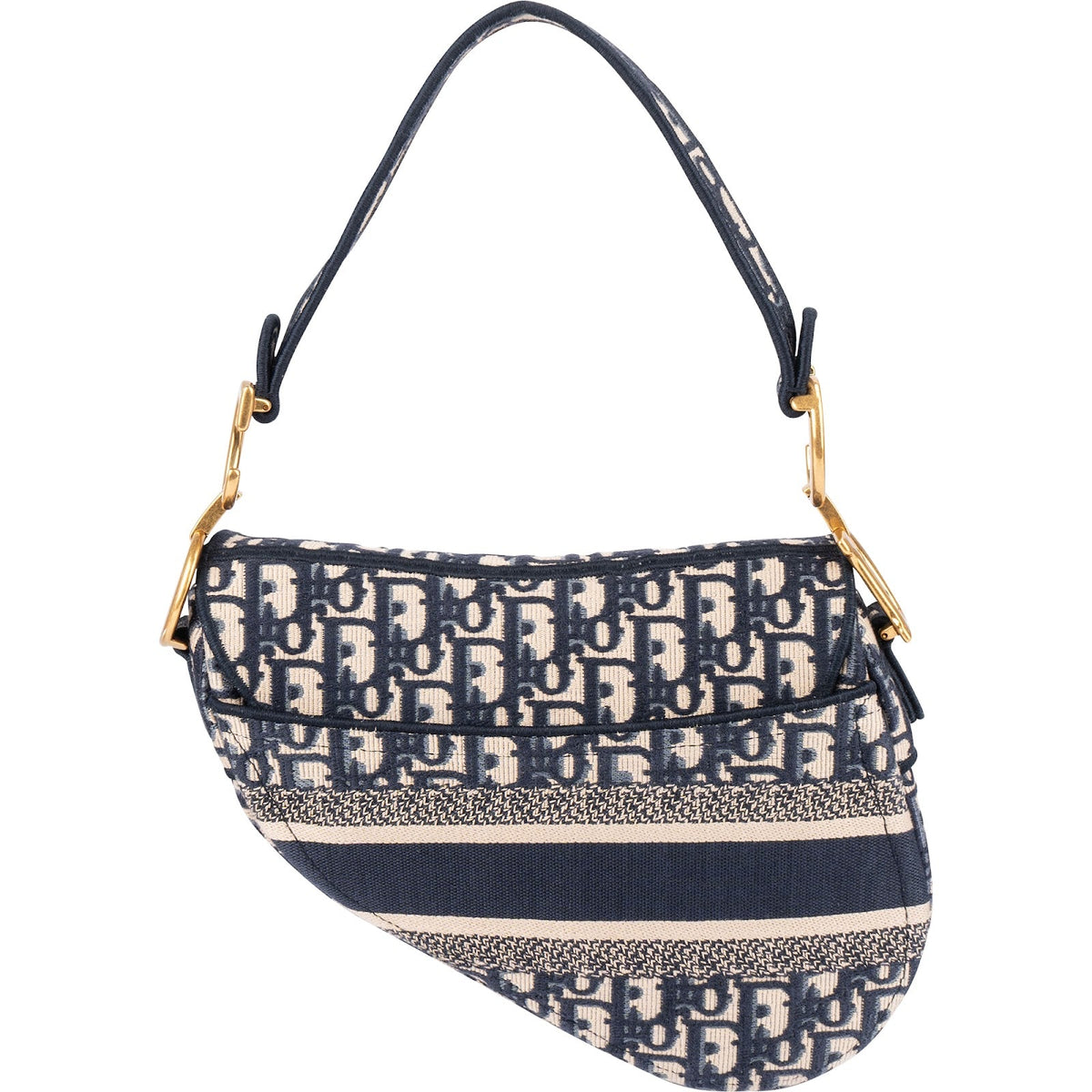 Christian Dior Oblique Trotter Monogram Jacquard Saddle Shoulder Bag