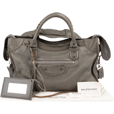 Balenciaga Grey Leather City Handbag
