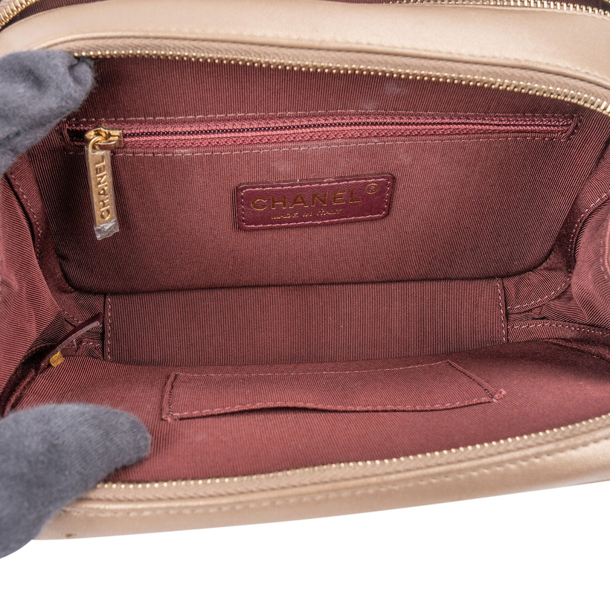 Chanel Quilted Leather Camera Case Boy Crossbody Bag