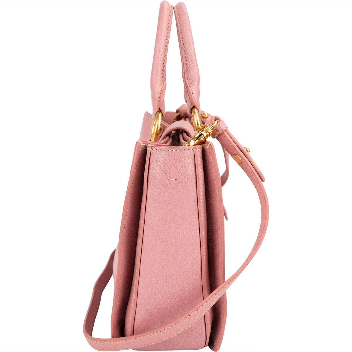 Miu Miu Madras Leather Top Handle Handbag
