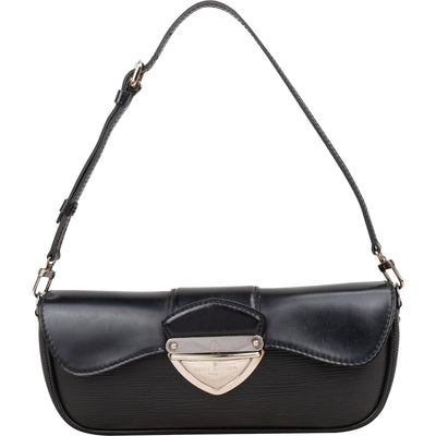 Louis Vuitton Noir Epi Leather Montaigne Pochette Shoulder Bag
