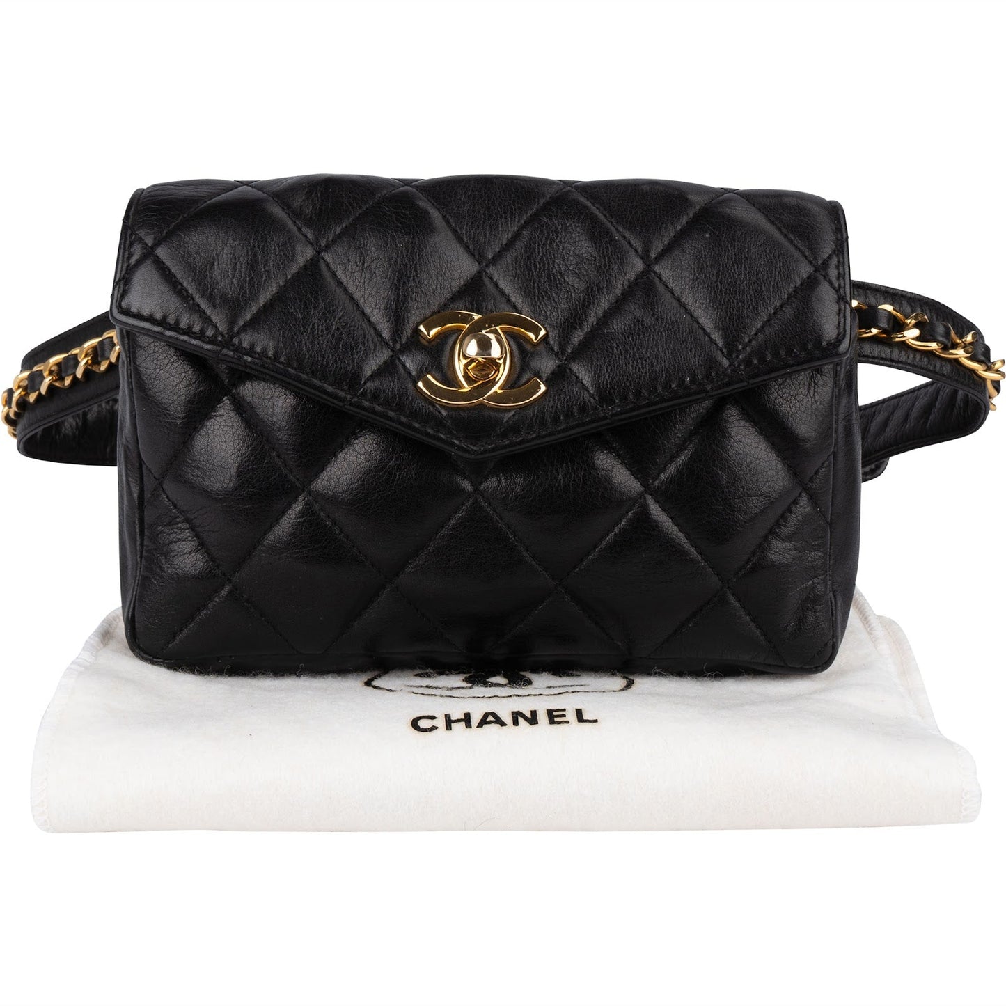 Chanel Quilted Lambskin CC Belt Bum Waist Bag