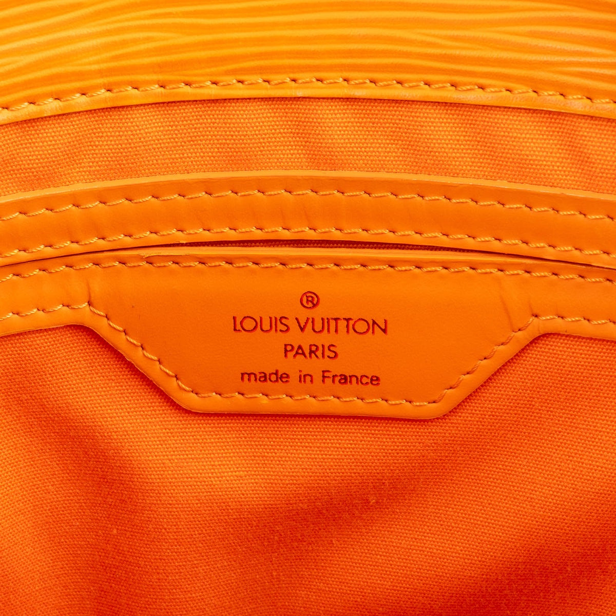 Louis Vuitton Orange Epi Leather Sac Plat Handbag