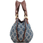 Céline Denim Macadam Monogram Hobo Shoulder Bag