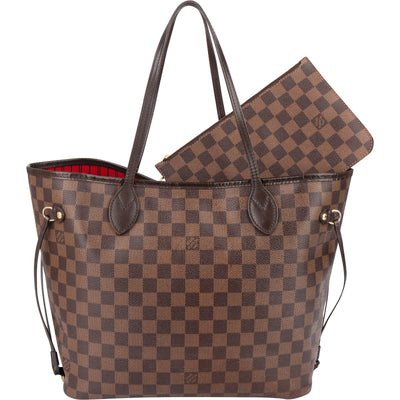 Louis Vuitton Monogram Damier Ebene Canvas Neverfull MM Shoulder Bag