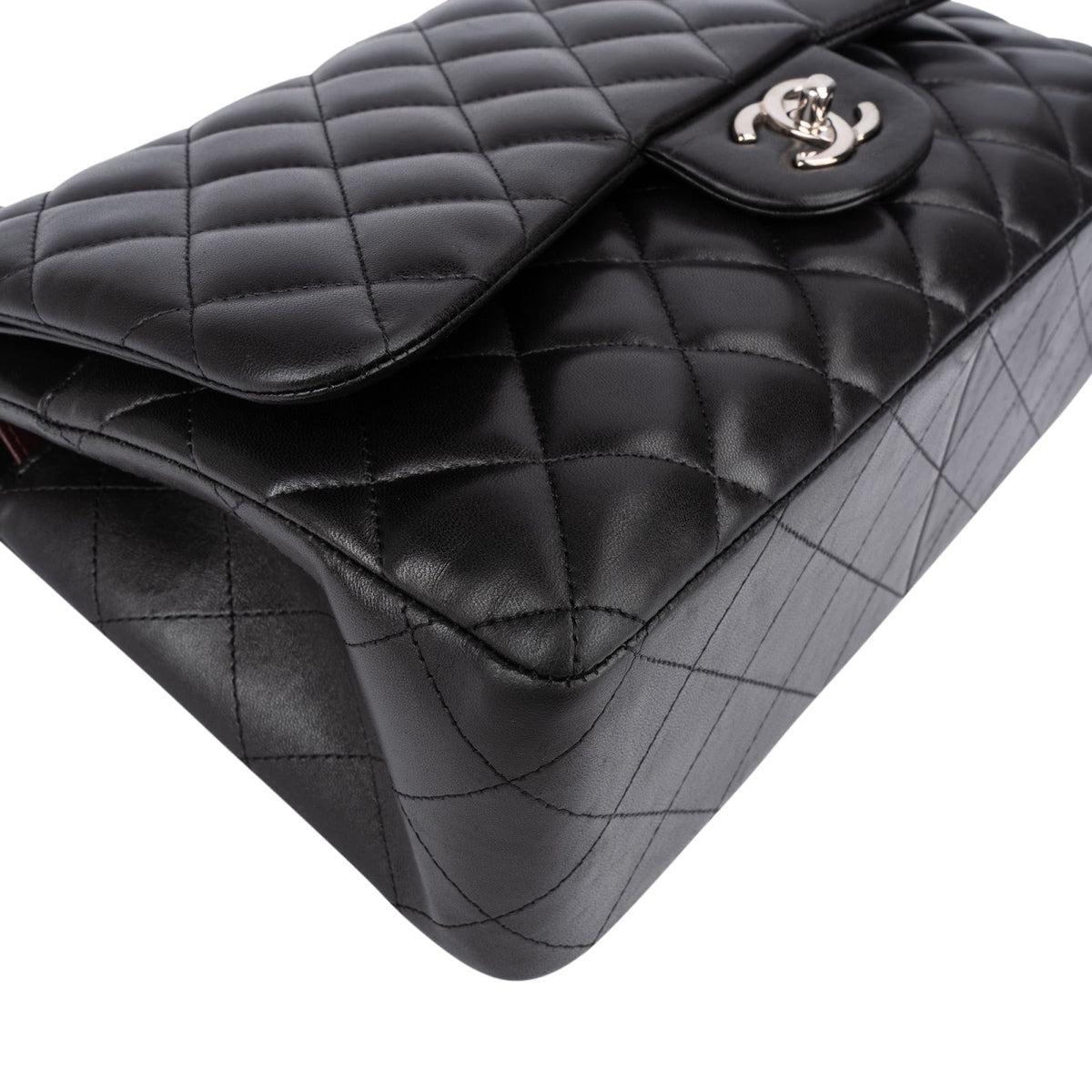 Chanel Jumbo Double Flap aus gestepptem Lammleder – Ansicht 7