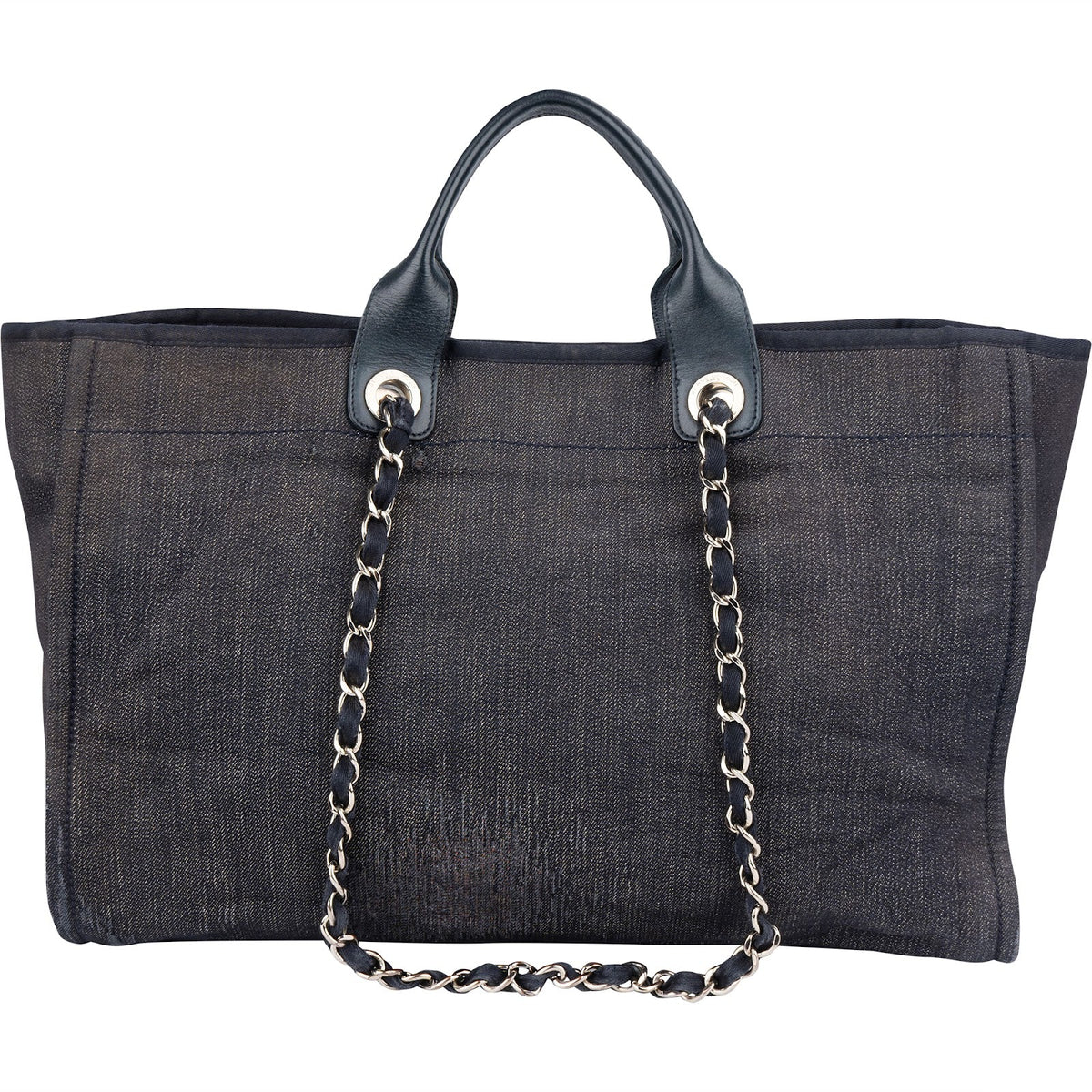 Chanel Denim Deauville Tote Shoulder Bag
