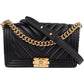 Chanel Quilted Chevron Boy Single Flap Crossbody Bag