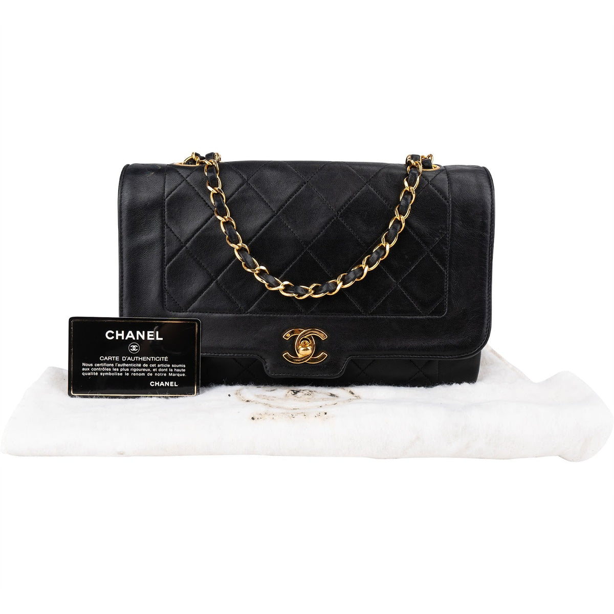 Chanel Quilted Lambskin 24K Gold Single Flap Crossbody Bag