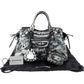 Balenciaga Graffiti Print Leather Neo Cagole City Handbag