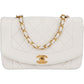 Chanel Quilted Lambskin 24K Gold Single Flap Diana Crossbody Bag