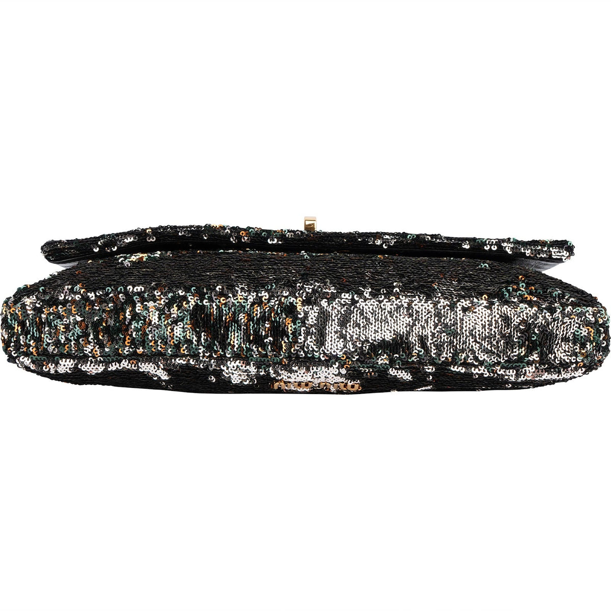 Miu Miu Bicolor Sequin Flap Hobo Shoulder Bag