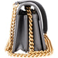 Chanel Quilted Caviar Leather Small Boy Mini Wallet On Chain Crossbody Bag