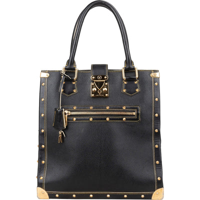 Louis Vuitton Black Leather Suhali Handbag
