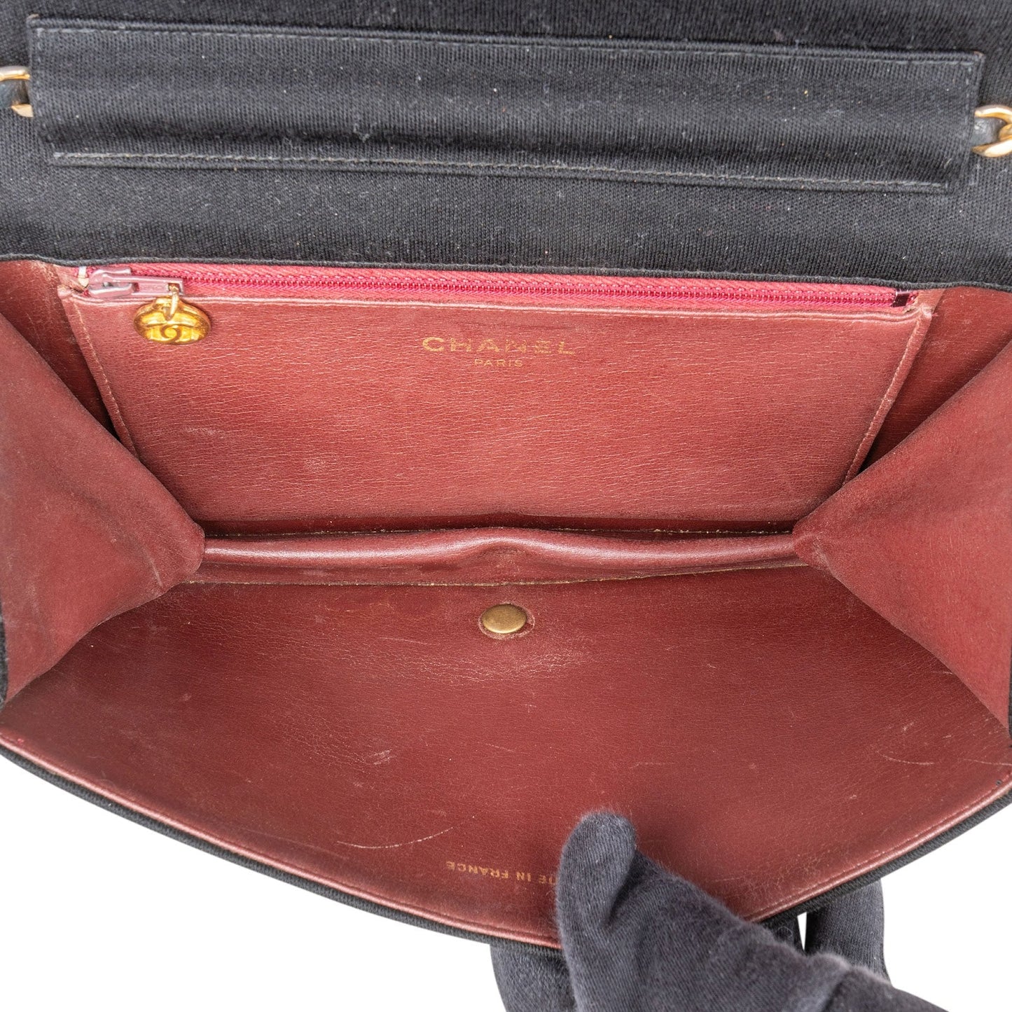 Chanel Quilted Cotton Medium Single Flap Shoulder Bag